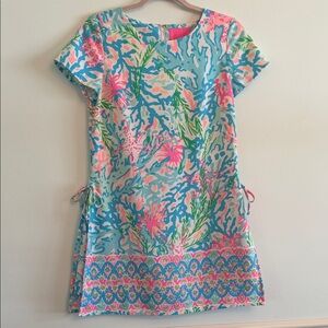 Lilly Pulitzer Floral Seafoam Print romper.